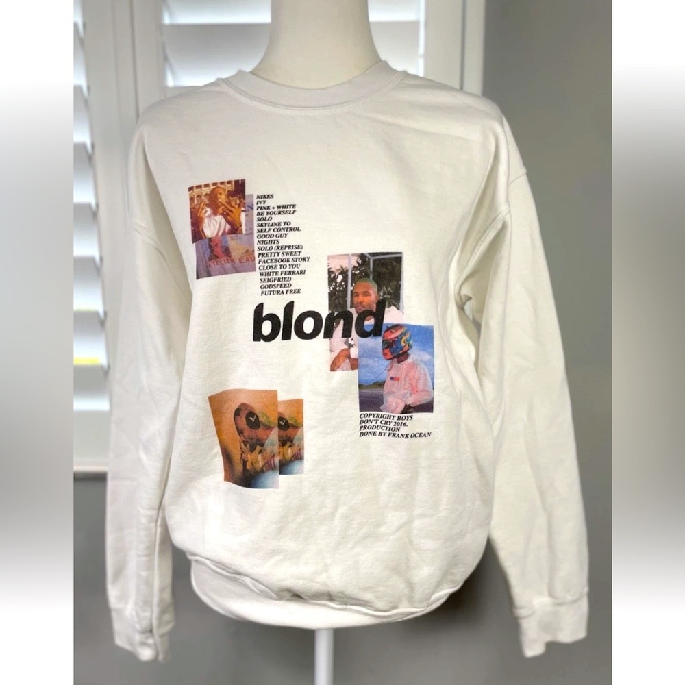 Frank‎ Ocean Blonde Crewneck Adult M Graphic Print August 2016 Boys Don’t Cry